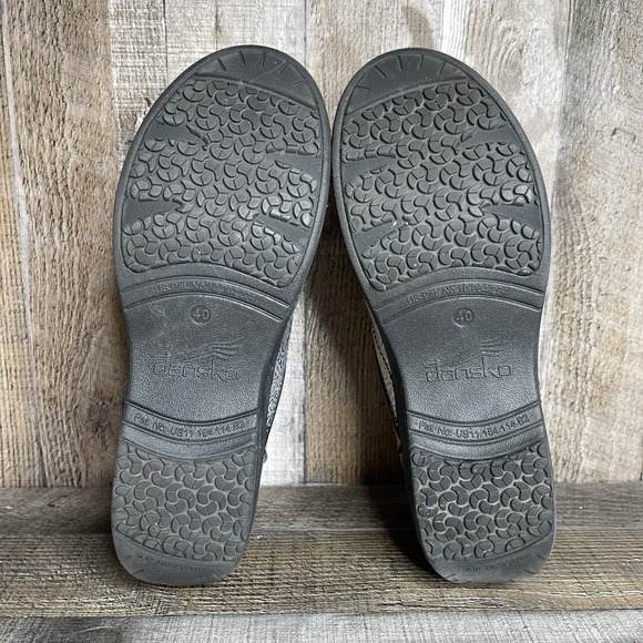 Womens Dansko XP 2.0 Lacey Iridescent Leather Floral Comfort Clogs Size EU 40 - Picture 7 of 9